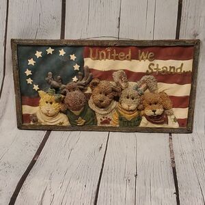 Boyd's Bear United We Stand wall hanging